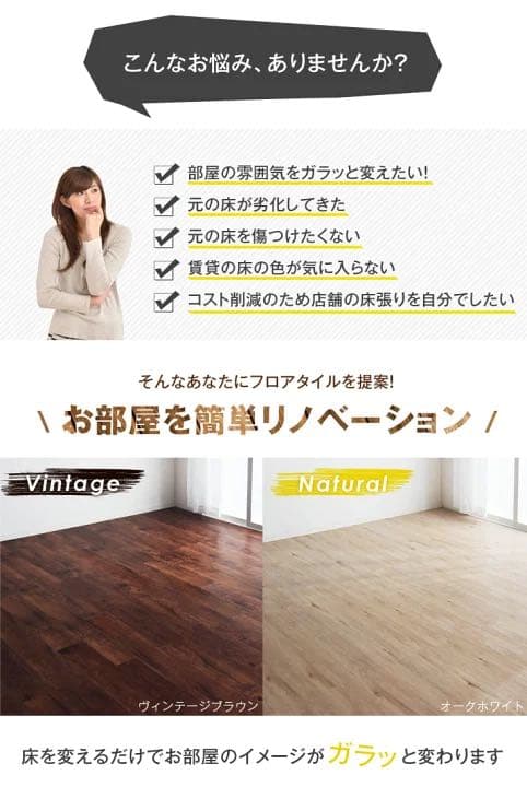 フロアタイル約4畳分