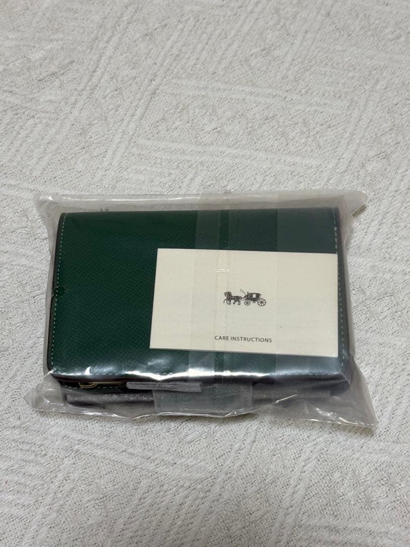 コーチ二つ折財布C6390 グリーン アウトレット