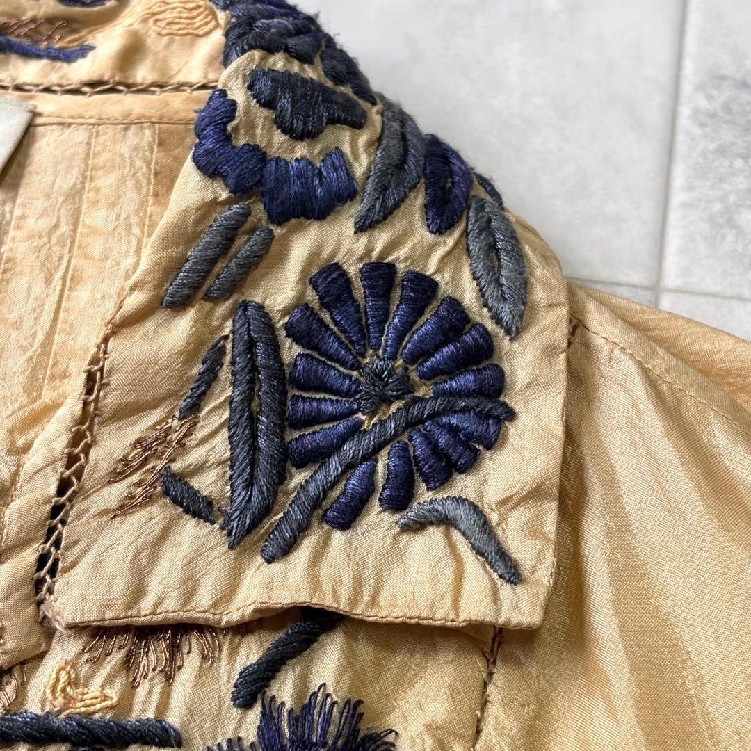 【archive】dries van noten シルク100% 手刺繍ブラウス