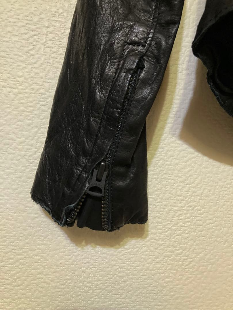 未使用 sisii / レザー 牛革 ジャケット 黒 XXS シングルライダース