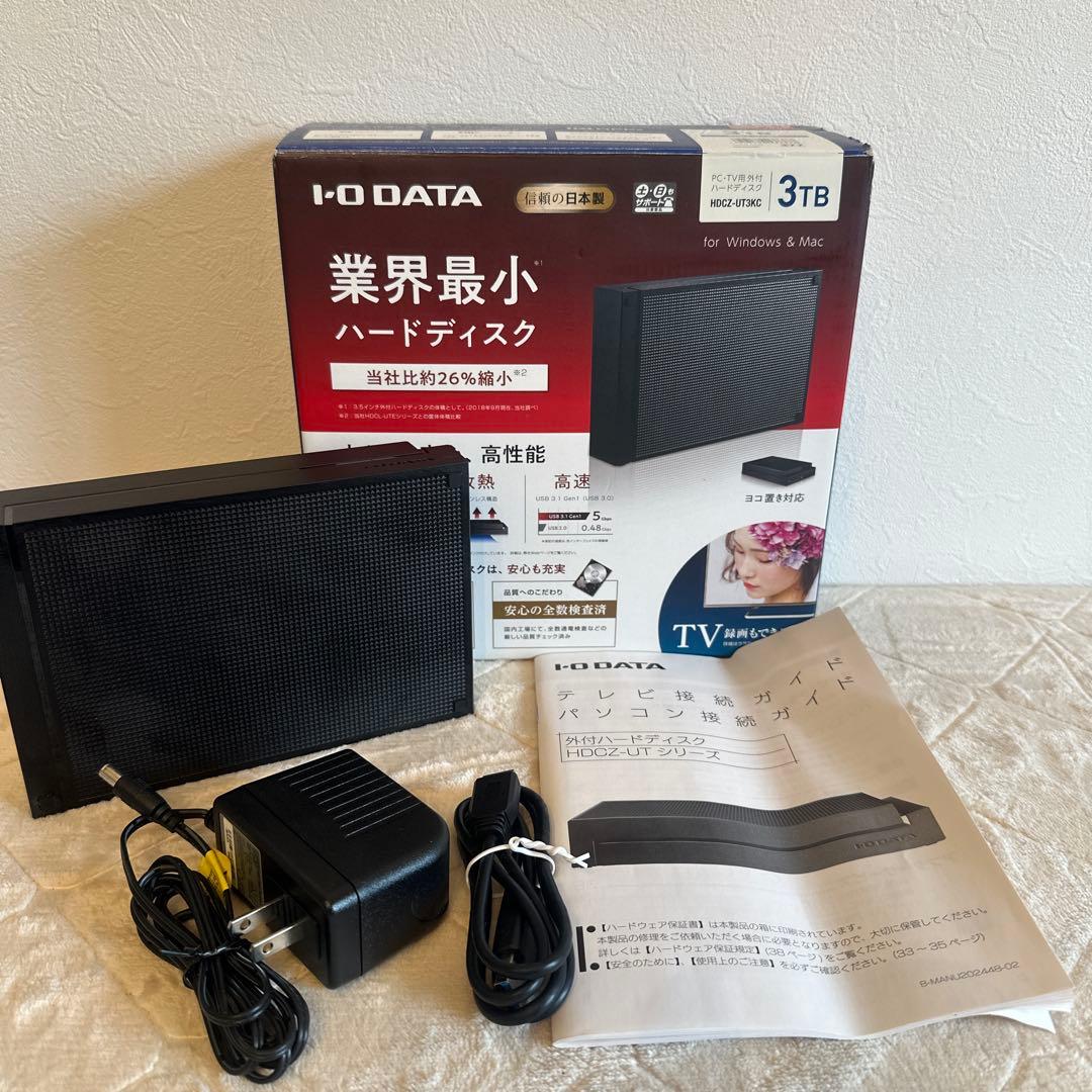 I-O DATA 3TB 外付けハードディスク HDCZ-UTシリーズ