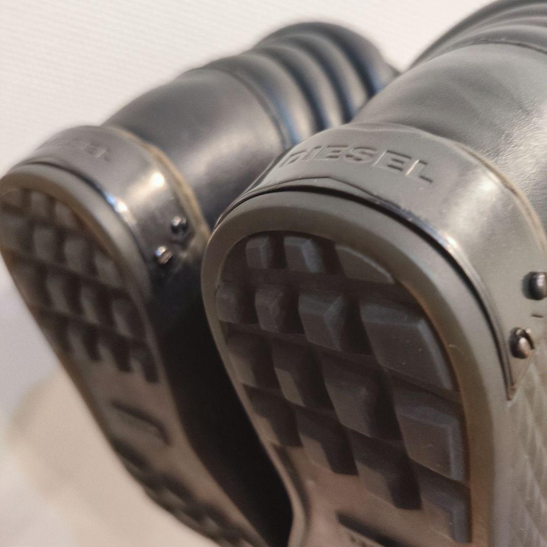 diesel ディーゼル　スニーカー　ハイカット　メンズ　プレートロゴ　ブラック