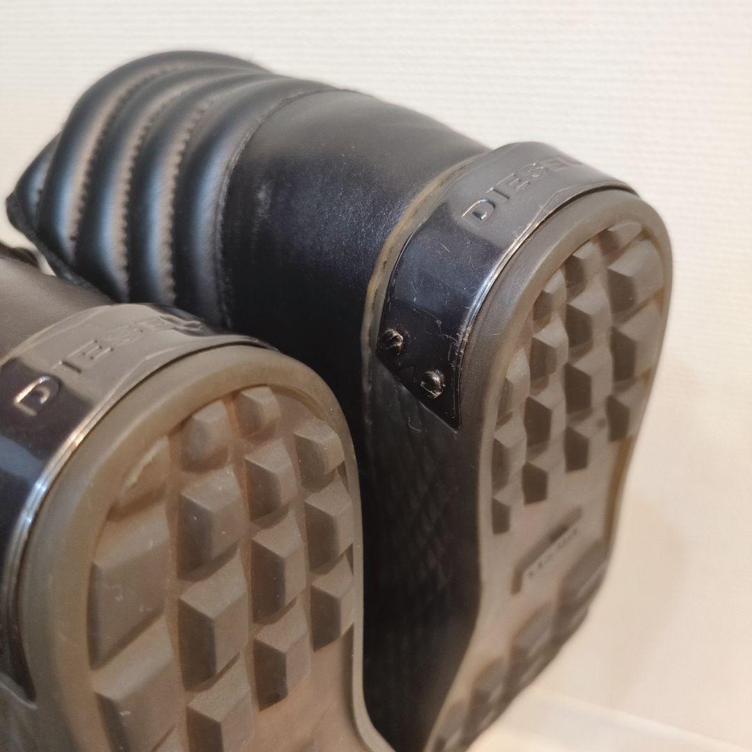 diesel ディーゼル　スニーカー　ハイカット　メンズ　プレートロゴ　ブラック