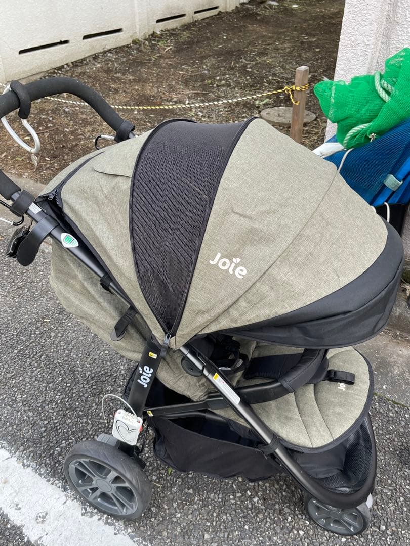Joie ベビーカー オリーブ色折りたたみ式