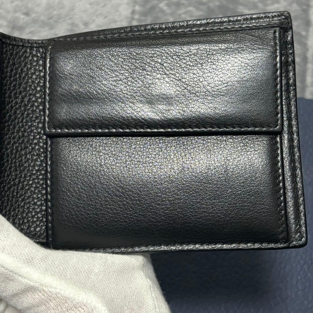 Christian Dior ブラックレザー 二つ折り財布