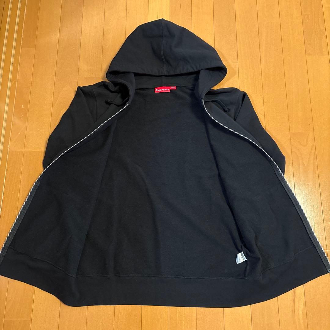 Supreme ブラック ジップアップパーカー Ｌサイズ