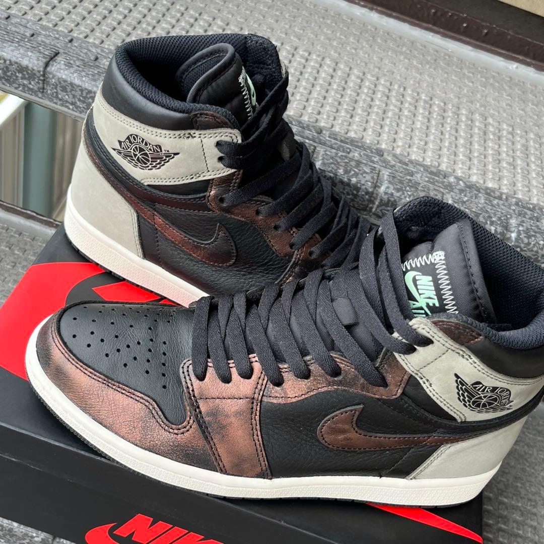 靴 NIKE AIR JORDAN 1 HI OG RUST SHADOW 27.5