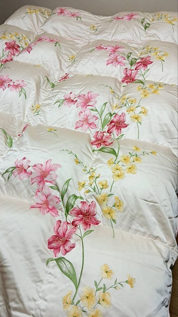 シミ有り　丸八真綿　羽毛掛け布団　ソワリー　羽毛　グース　値引き交渉ブロック