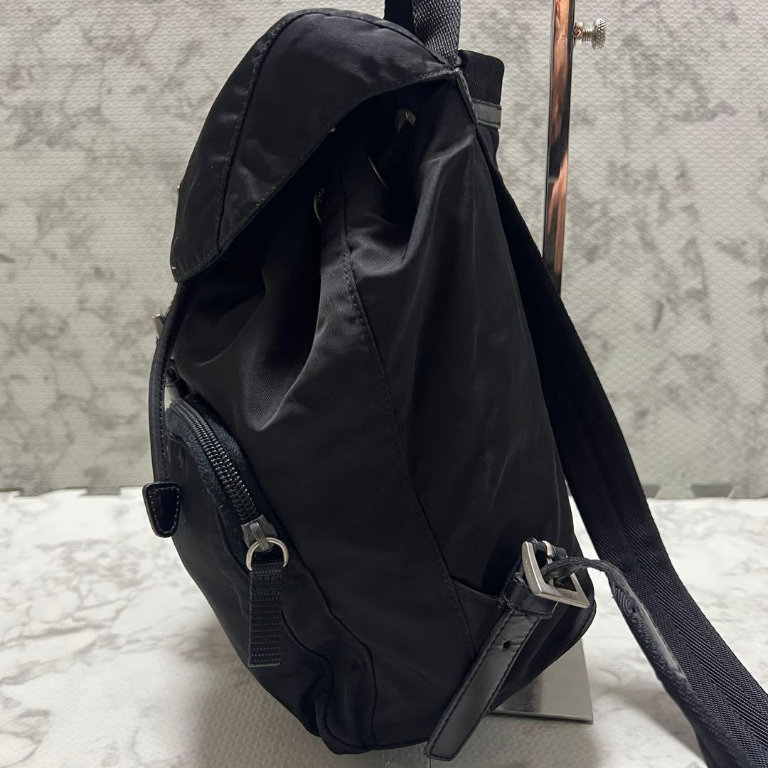 美品✨PRADA プラダ リュック バックパック ナイロン 三角ロゴ ブラック