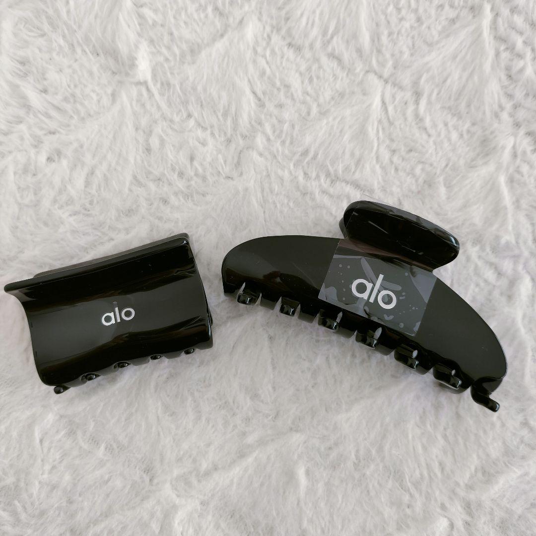 日本未入荷　大人気ブランド alo yoga ブラック ヘアクリップ 2個セット
