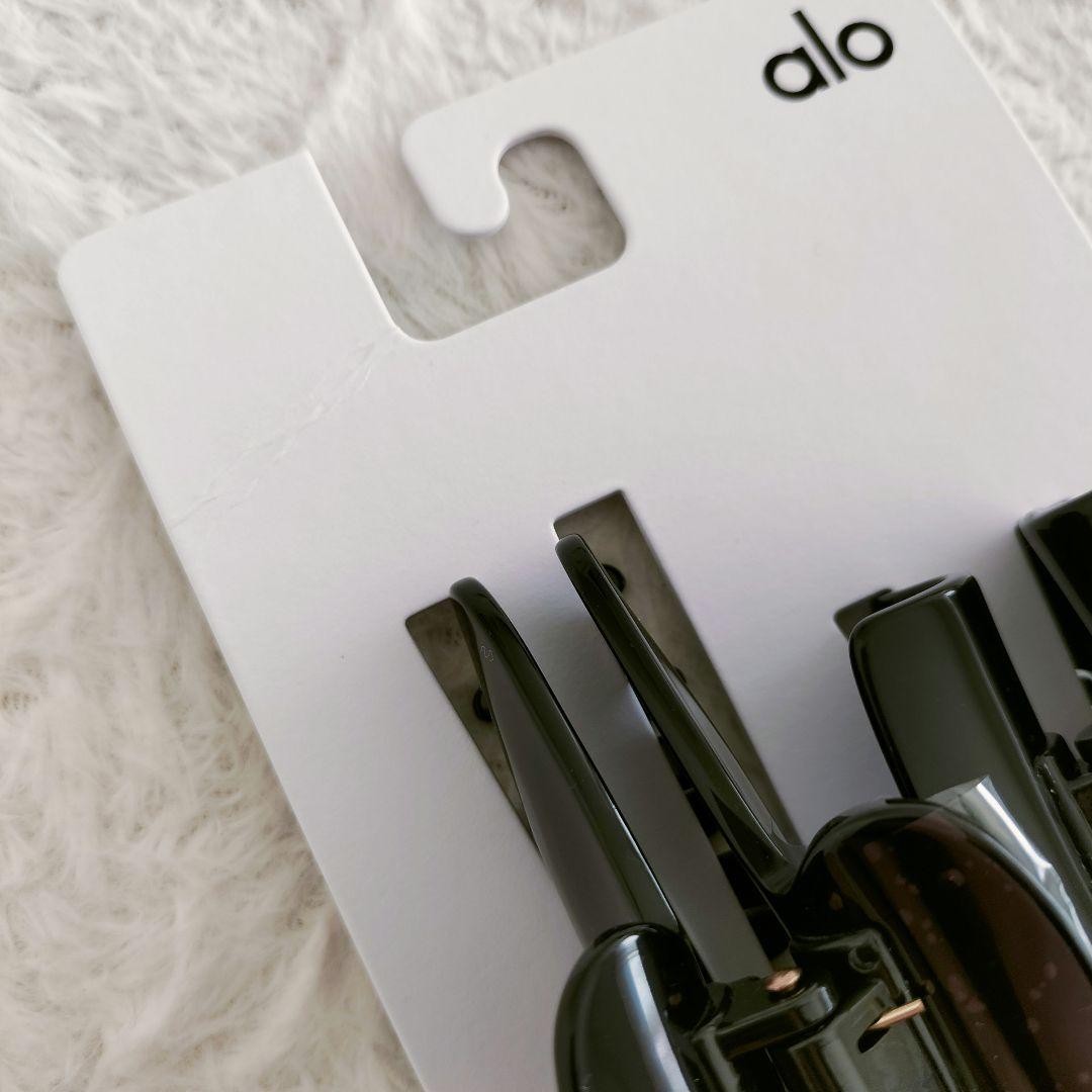 日本未入荷　大人気ブランド alo yoga ブラック ヘアクリップ 2個セット