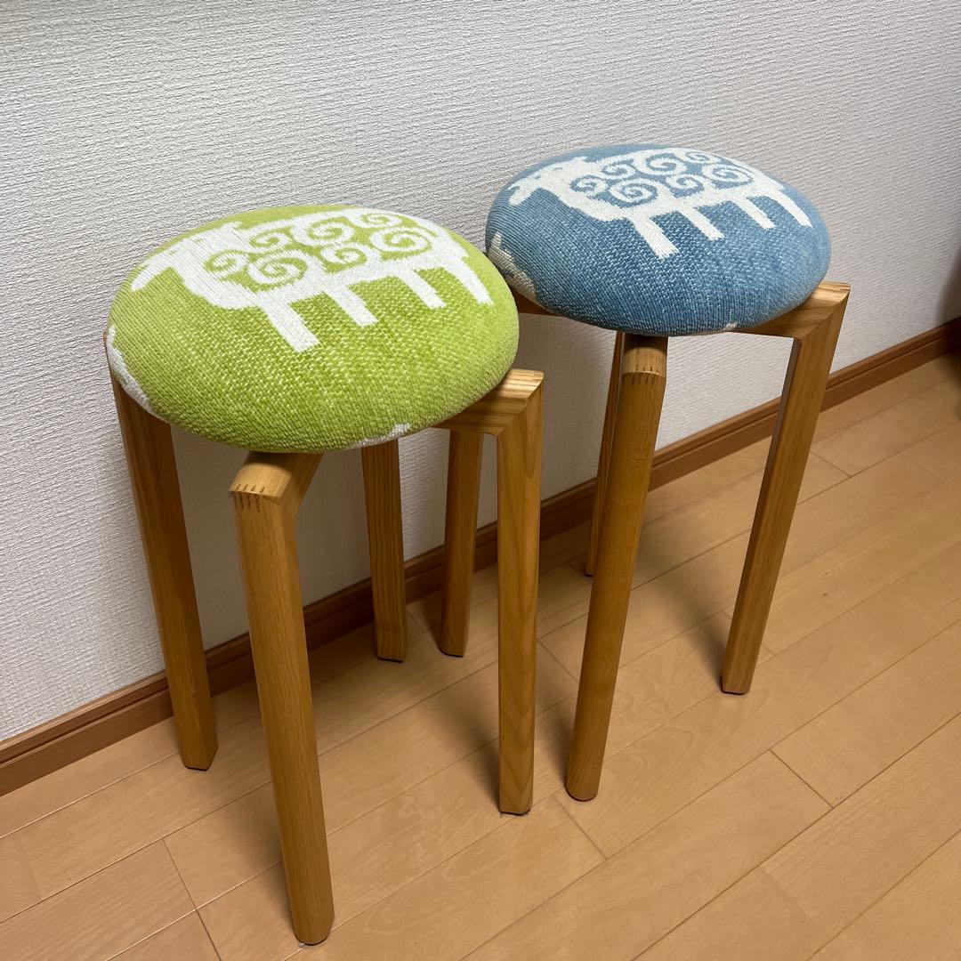 KLIPPAN/2脚セットクリッパンスツールヒツジ color:ブルー・グリーン