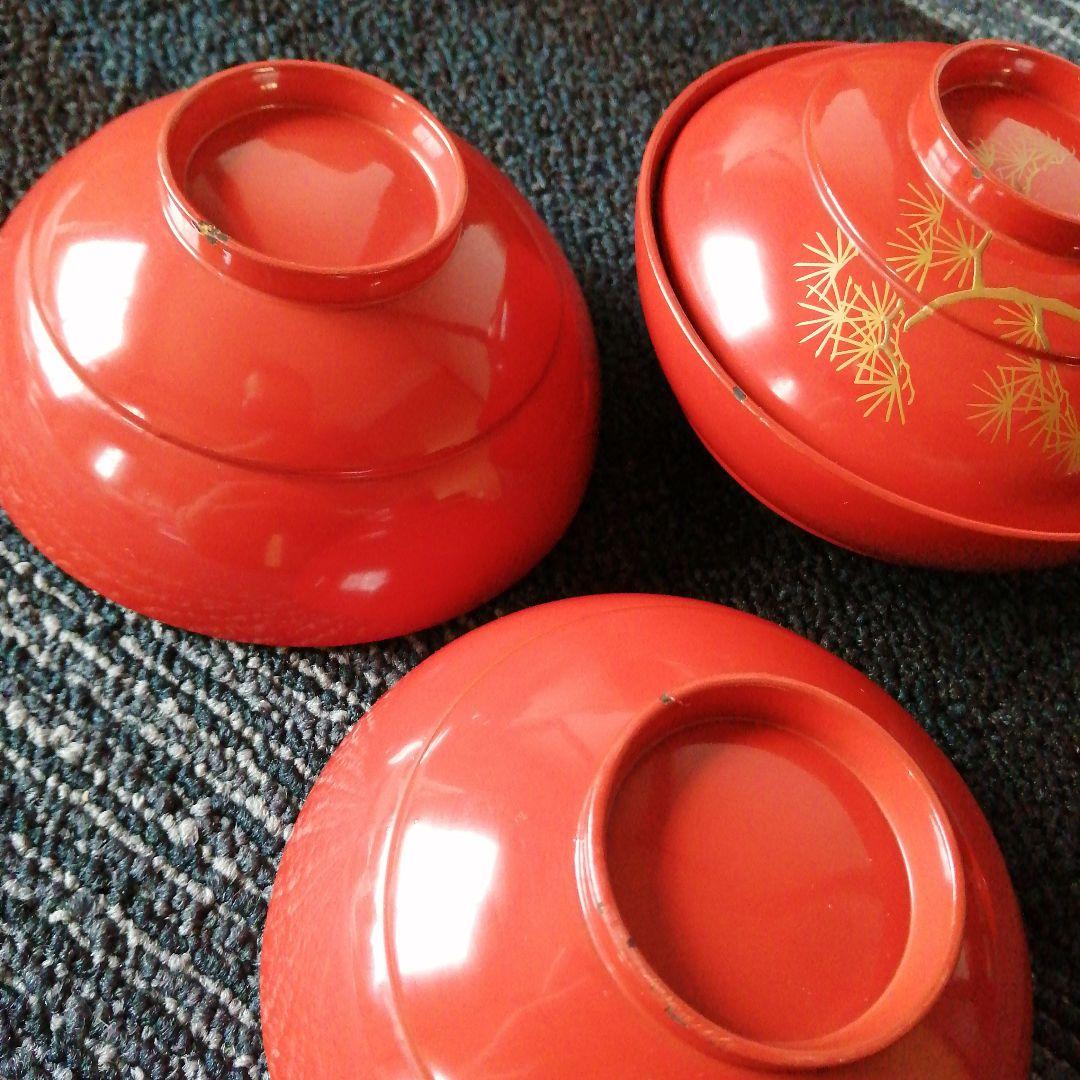 漆器　蒔絵蓋付吸物椀　12cm　15客　明治〜大正期