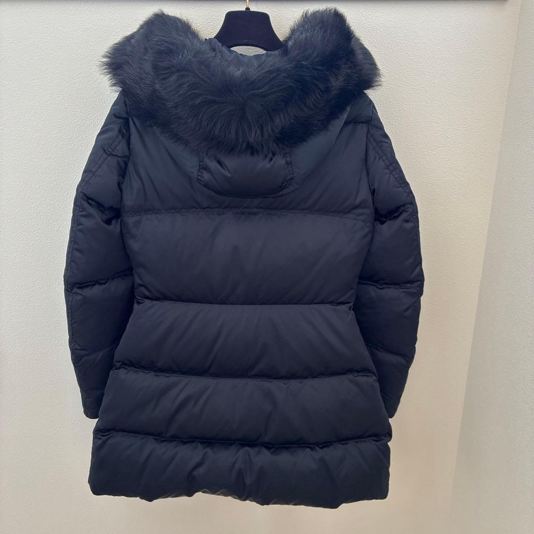 プラダ　ダウン　コート　29P117 正規品　フード　岡部あゆみ　濃紺　ファー