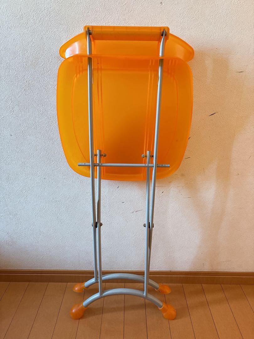 ポストモダン　90's 00's 折り畳み　チェア　椅子　クリア　オレンジ