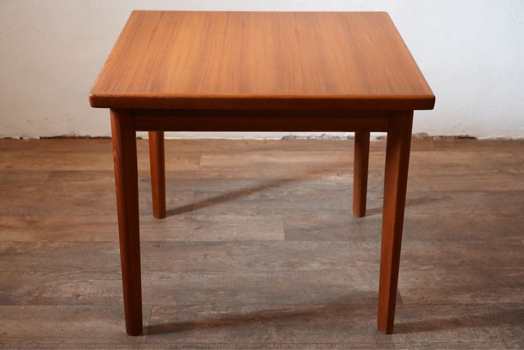 デンマーク ヴィンテージ ドローリーフ ダイニングテーブル 木製 チーク 北欧