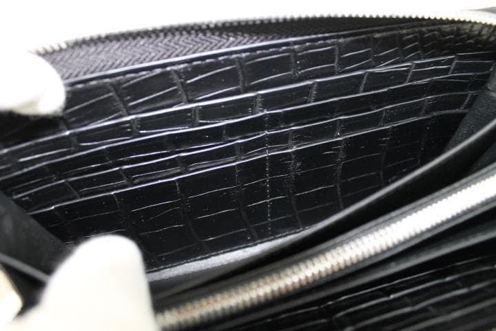 【専用】クロコダイル 財布 長財布 本革 無双 ラウンド 両面クロコ ブラック