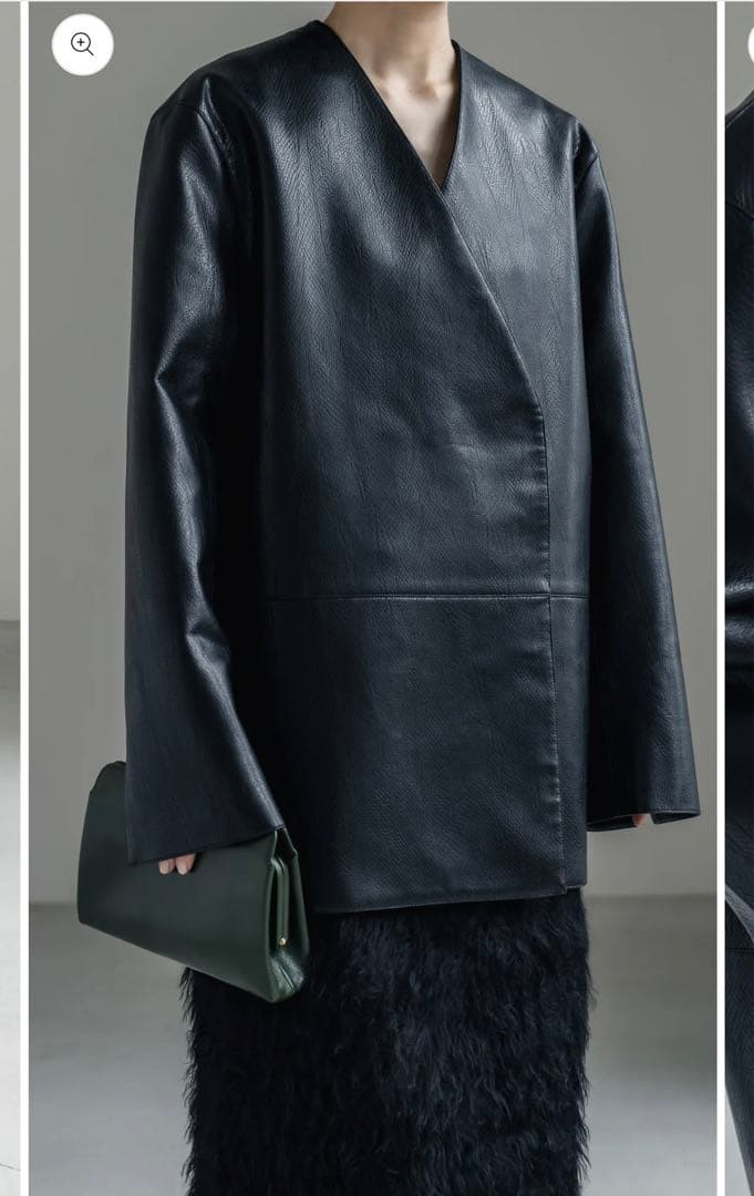 NEAU Collarless Leather Jacket レザー　ジャケット