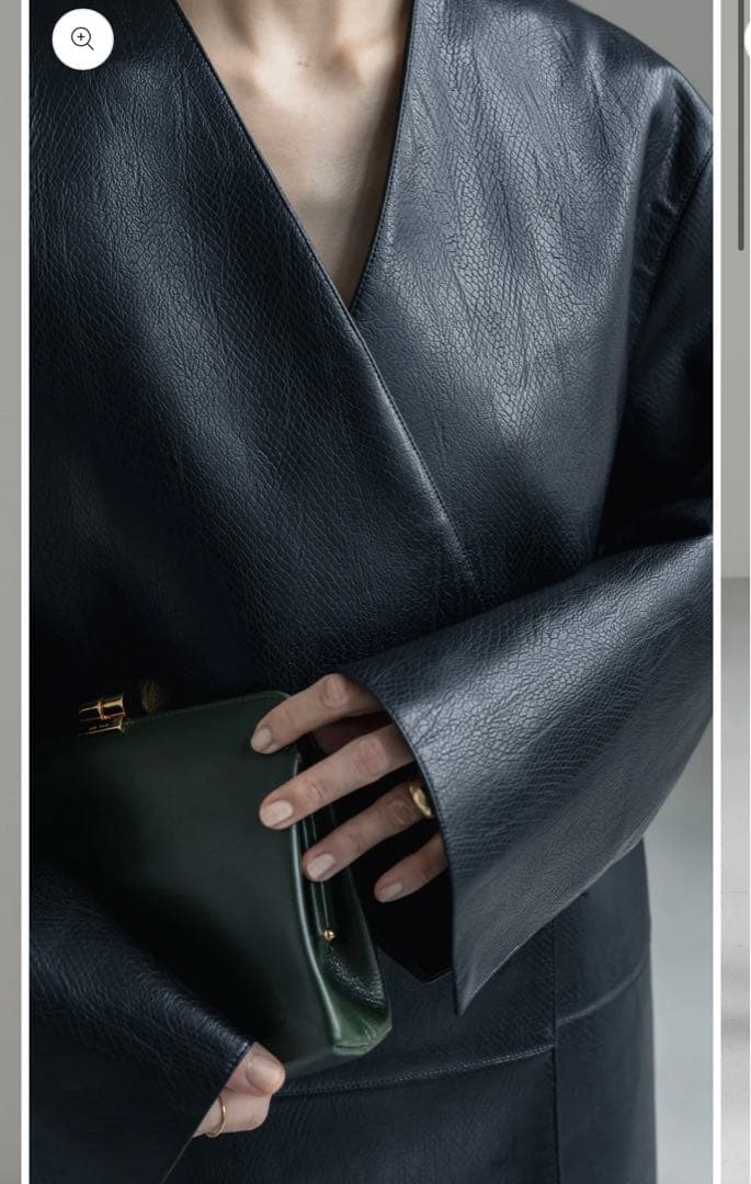 NEAU Collarless Leather Jacket レザー　ジャケット