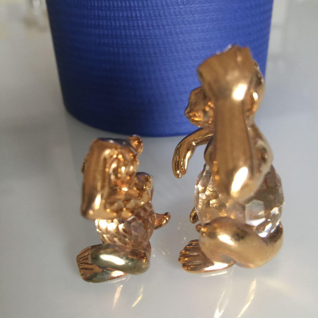SWAROVSKI スワロスキー 猿 モンキー ペア