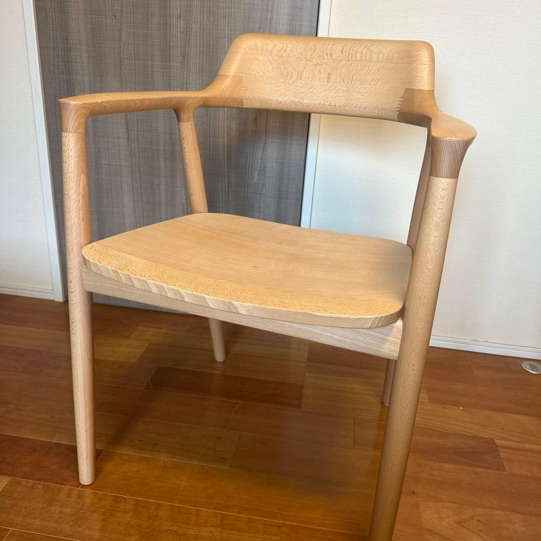 マルニ木工 HIROSHIMA チェアー 深澤直人　ヒロシマ　「溶ける」背もたれ