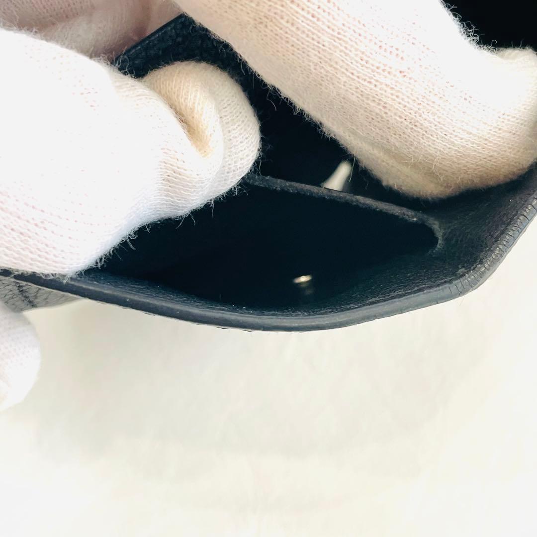 ルイヴィトン ポルトフォイユロックミニ　コンパクト財布　黒　正規品　本物