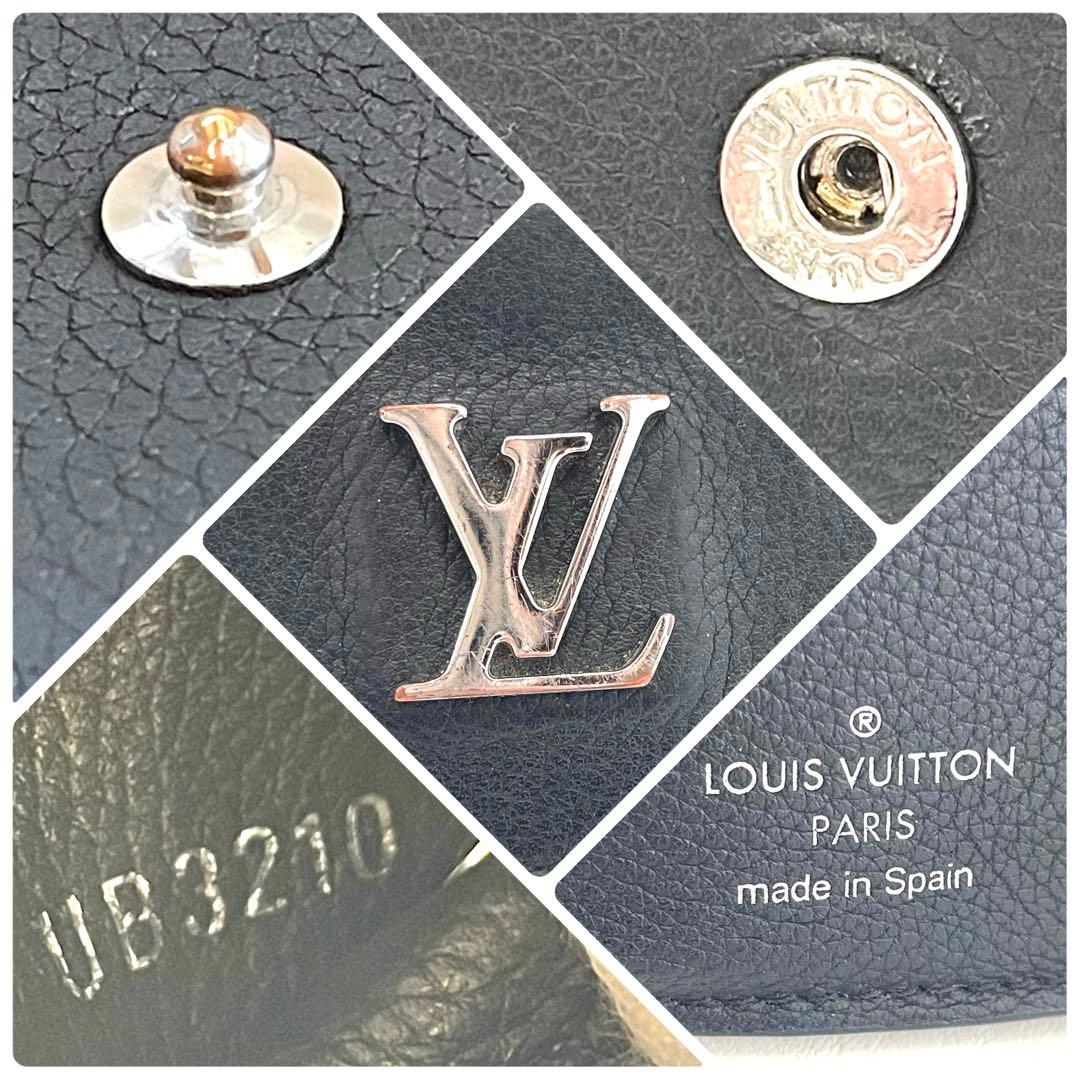 ルイヴィトン ポルトフォイユロックミニ　コンパクト財布　黒　正規品　本物