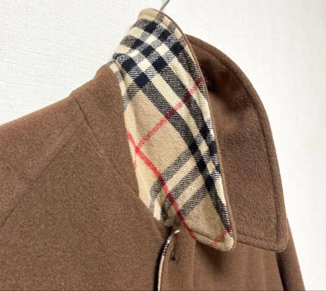 て*ぃ様 Burberry ウール ハリントンジャケット ブラウン ノバチェック