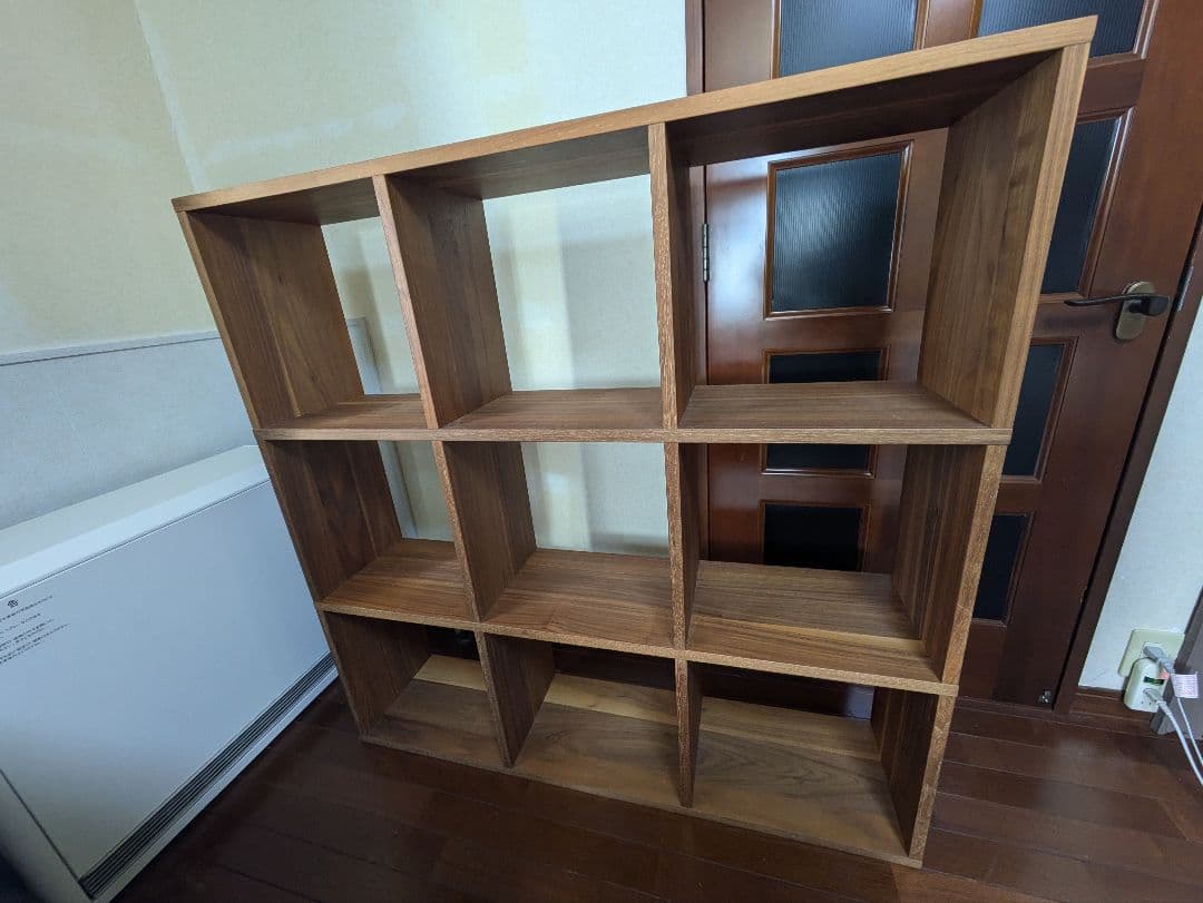 無印良品　スタッキングシェルフ　ウォルナット　3×３