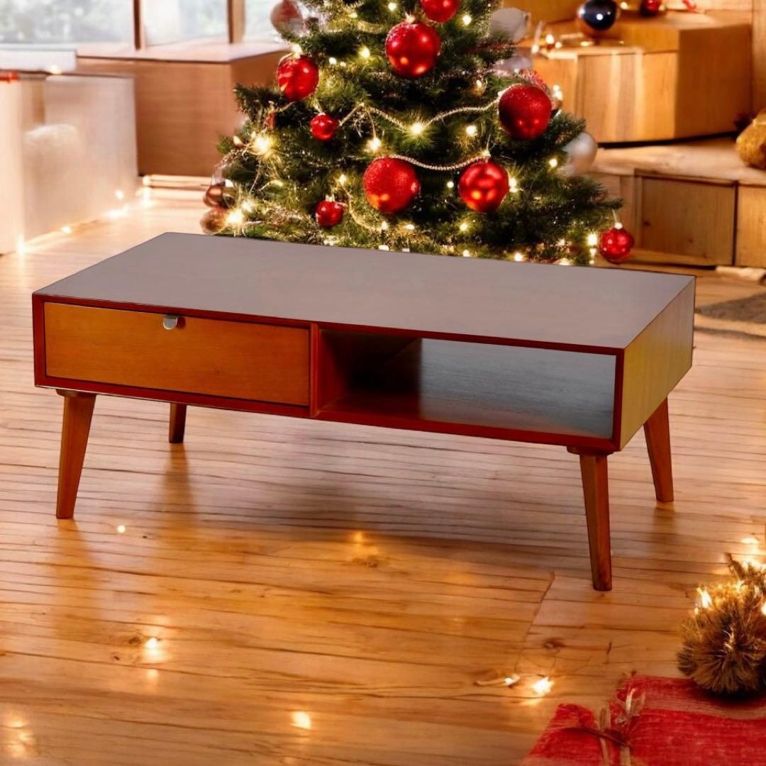 D 新品 北欧 ローテーブル リビングテーブル 木製 テーブル 机 座卓 収納