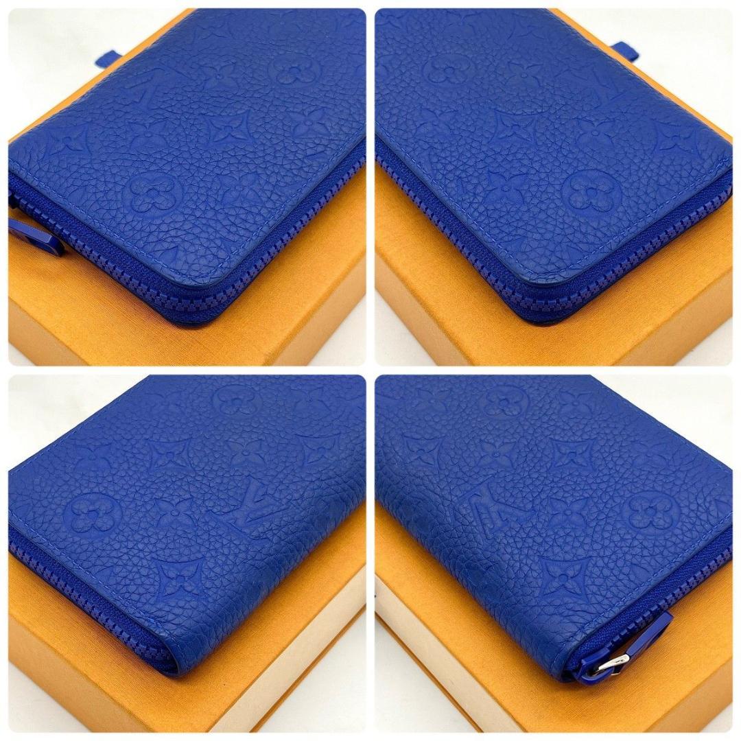 ルイヴィトン トリヨン モノグラム ジッピーヴェルティカル ブルー ビジネス