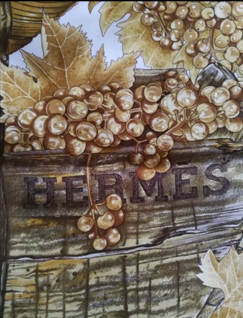 エルメス　HERMES　スカーフ　カレ90　葡萄の収穫
