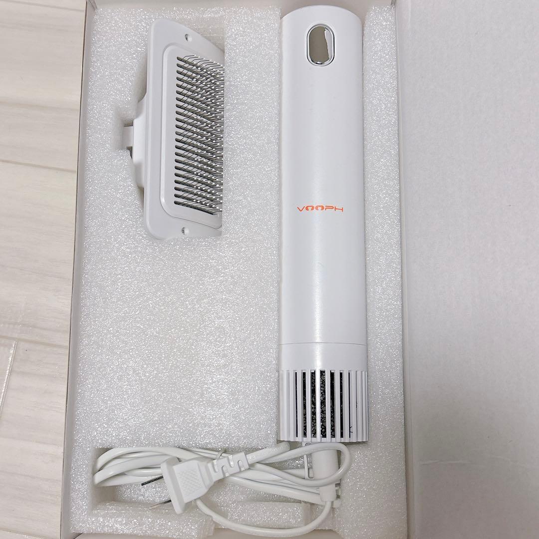 グルーミングヘアドライヤー ペット用ヘアドライヤー ブラシ付き ホワイト