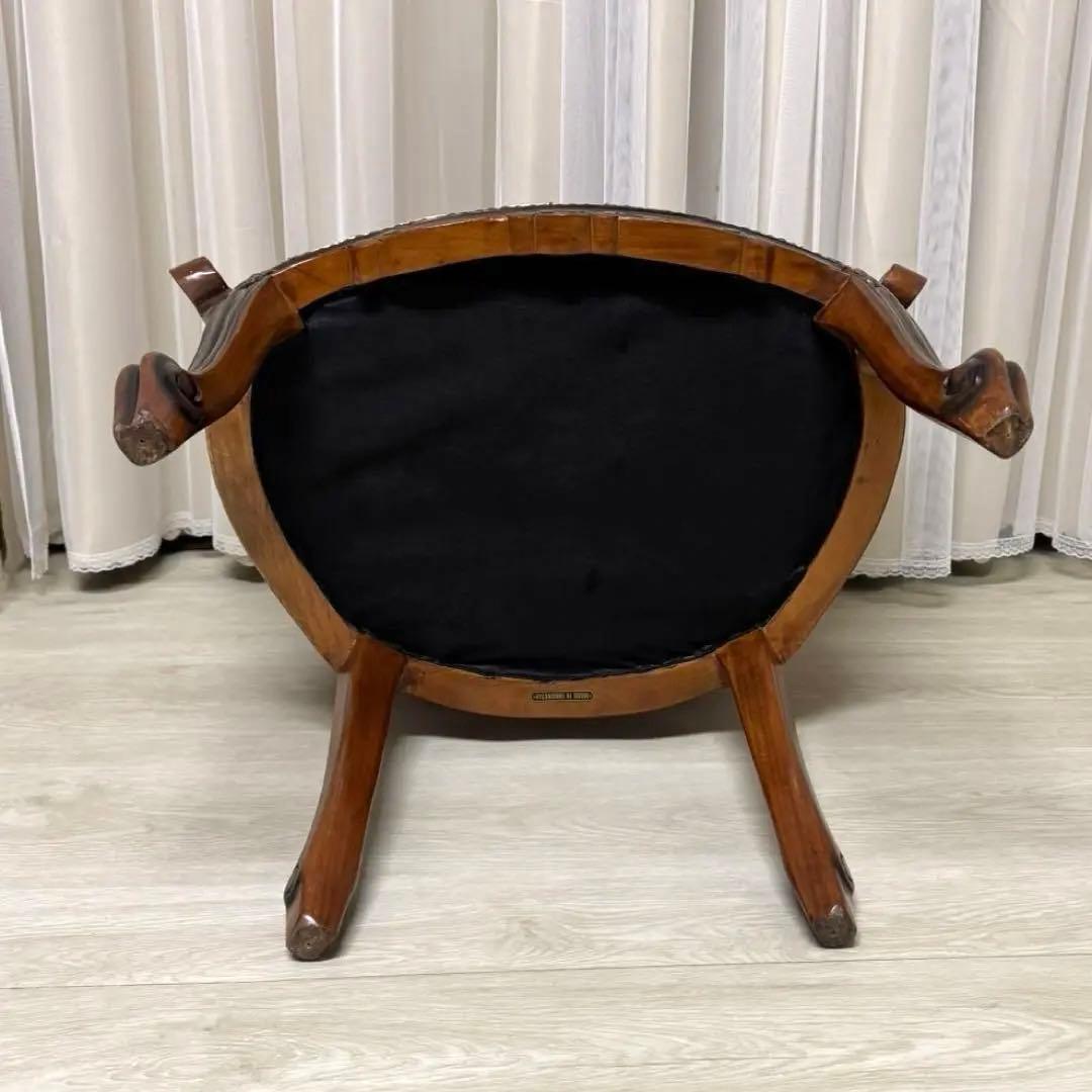 マホガニー材使用 ベネシア 1人掛けソファ ベロアピンク