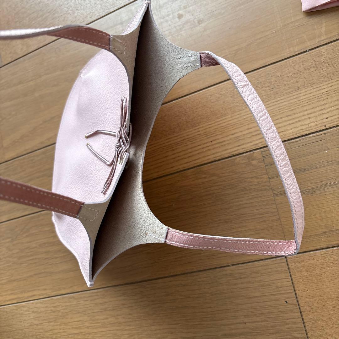 stina×MANOUTILコラボ ruban sac / pink ミニバッグ