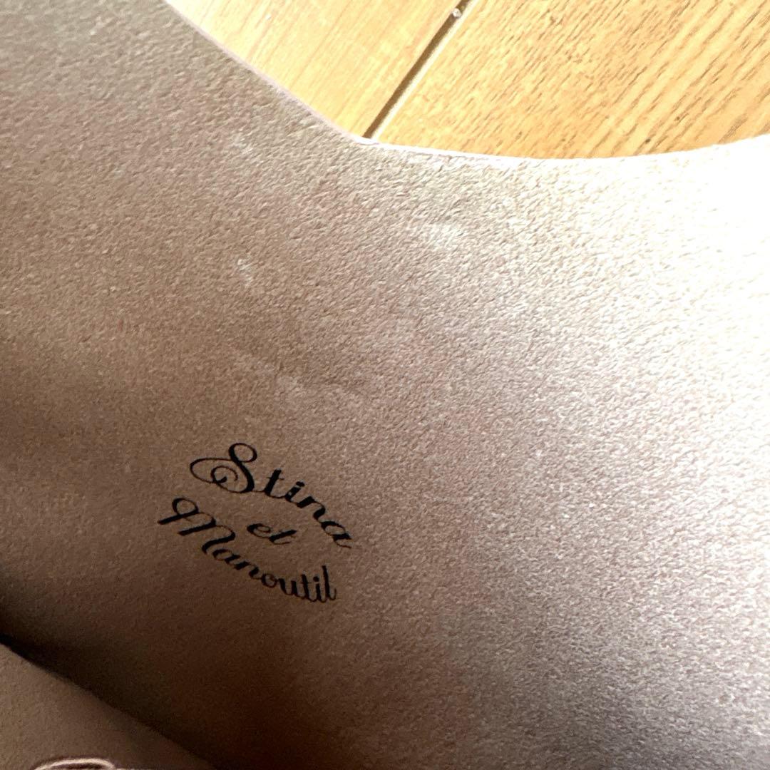 stina×MANOUTILコラボ ruban sac / pink ミニバッグ