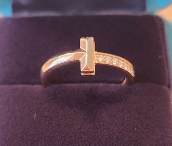 [中古]Tiffany ティファニー Tワンリング K18イエローゴールド11号