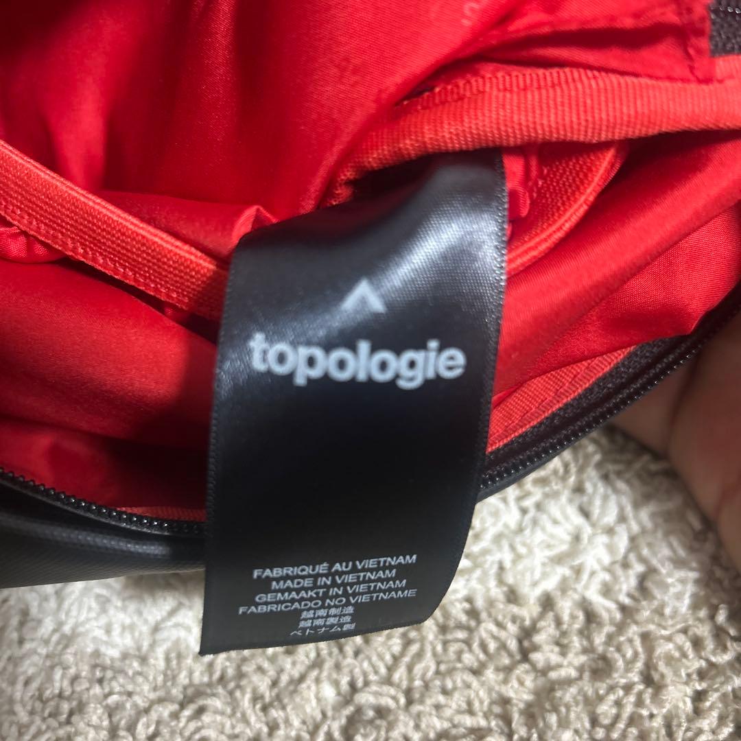 topologie ショルダーバッグ ブラック/レッド