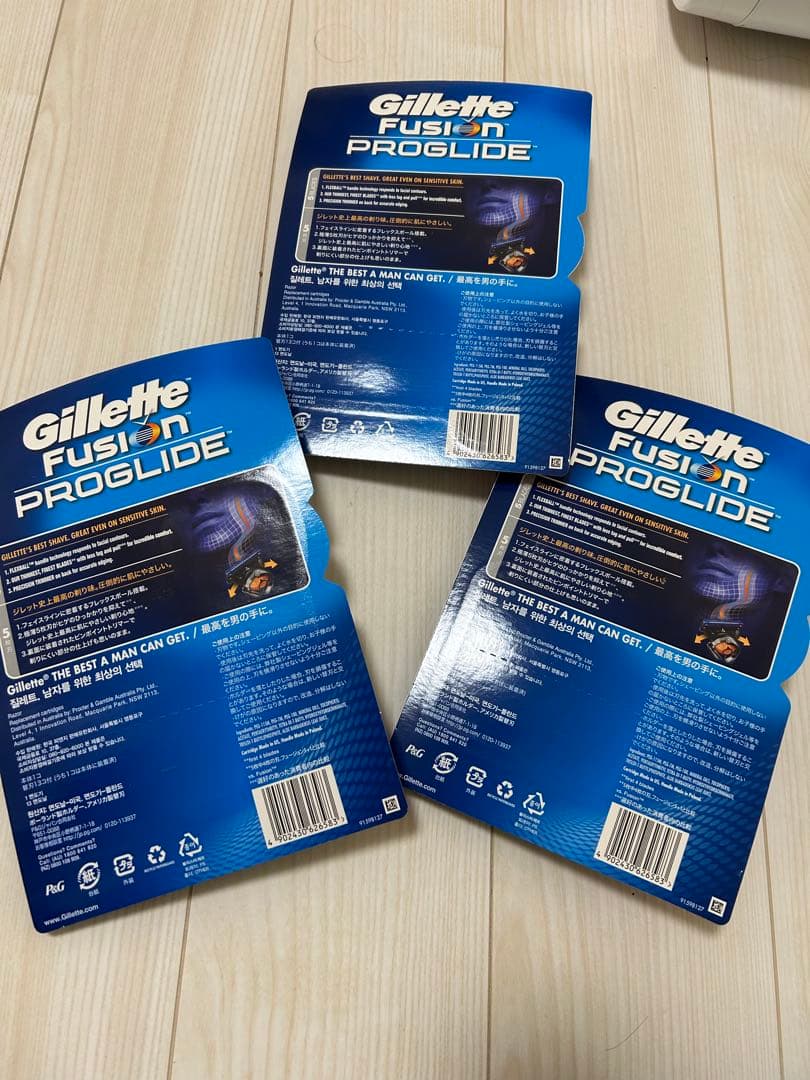 Gillette Fusion ProGlide 13カートリッジ付き剃刀✖️3