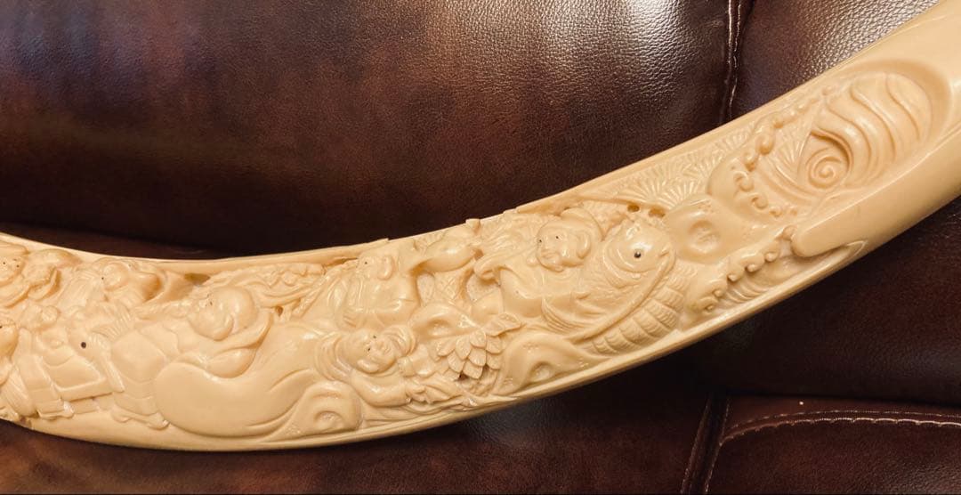 象牙風 七福神 彫刻 置物