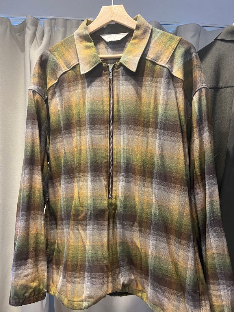 ス*ロ様 アンセルム R/C CHECK PULL OVER SHIRT シャツ