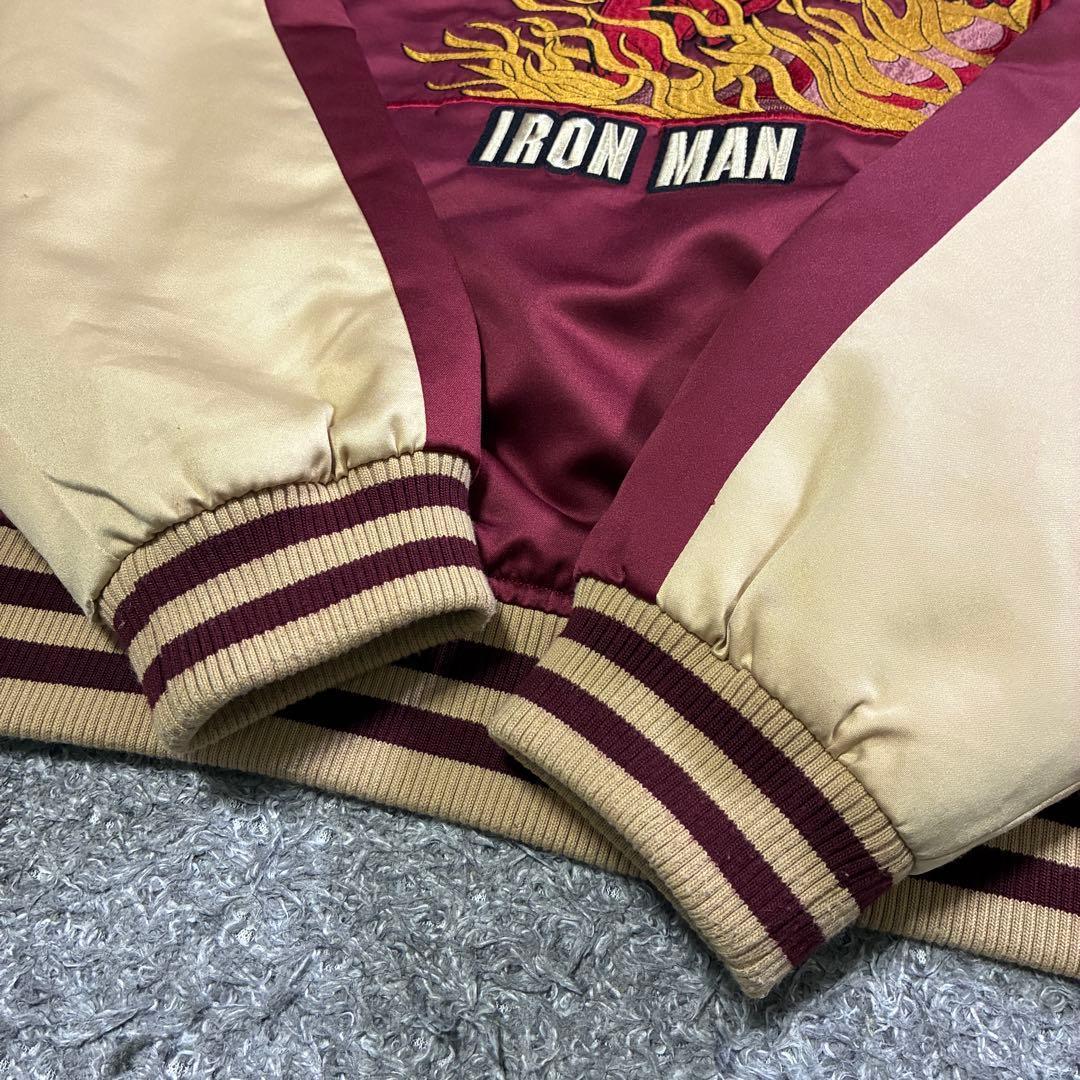 【希少】MARVEL アイアンマン スカジャン 刺繍入り アメコミ風 Lサイズ