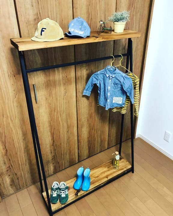 ハンガーラック  アイアンハンガーラック  インテリア ハンドメイド