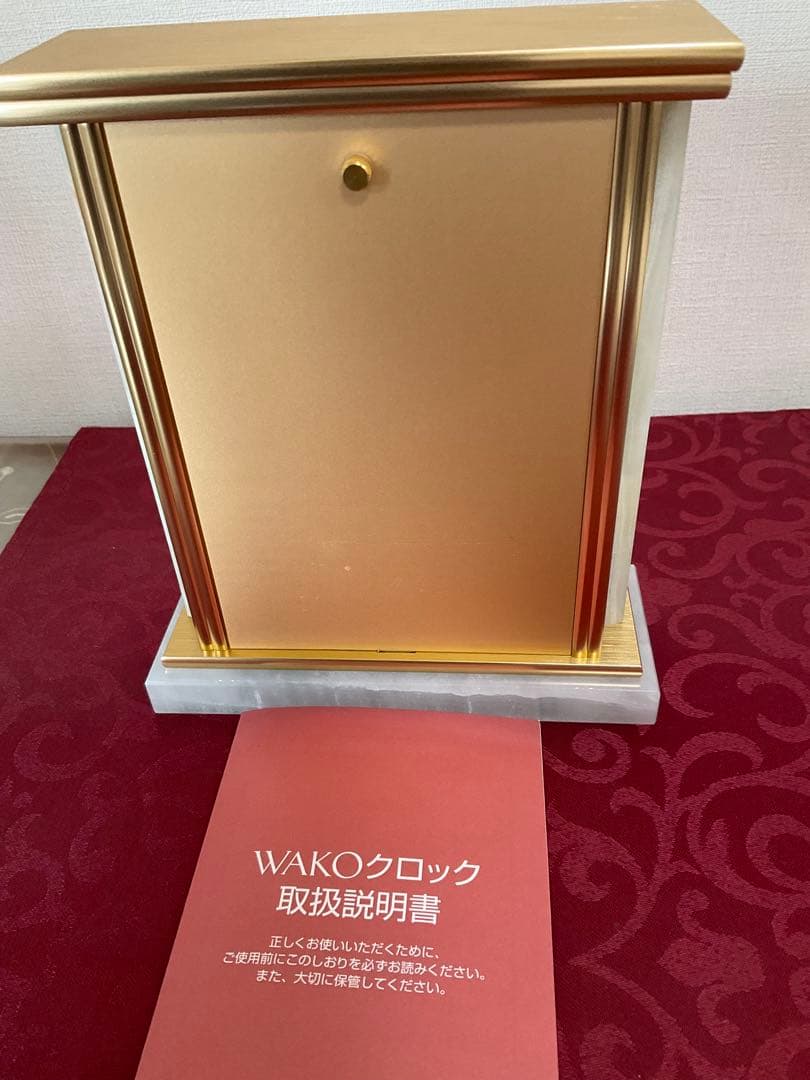 WAKO オーバル型置時計 ゴールド