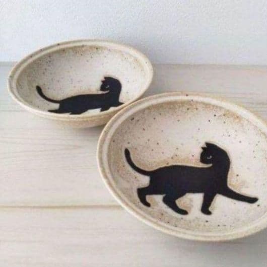 新品2点セット　美濃焼　ねこまるけ　フリムク猫ちゃん　13cm 鉢　ねこ　ネコ