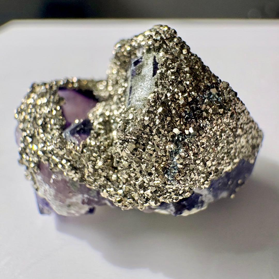 522 中国 内モンゴル産 レアタイプ フローライト&パイライト