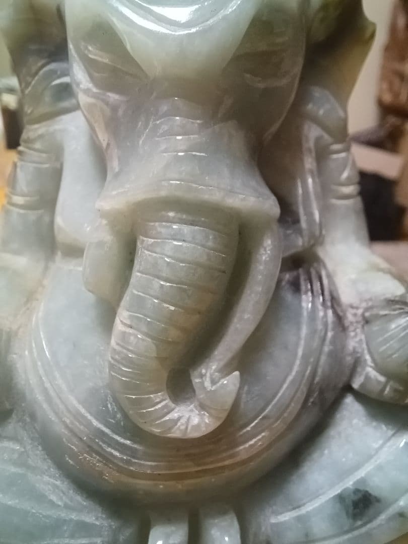 本翡翠　ガネーシャ　大型　736㌘