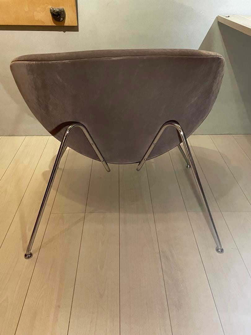 希少品　ピエールポーリン　オレンジスライスチェア　ベロア　グレー