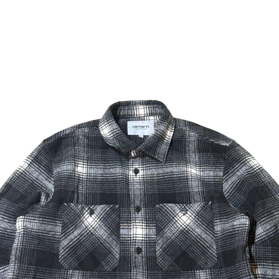 プ*ガ様 Carhartt WIP L/S NIGEL SHIRT ブラック オ