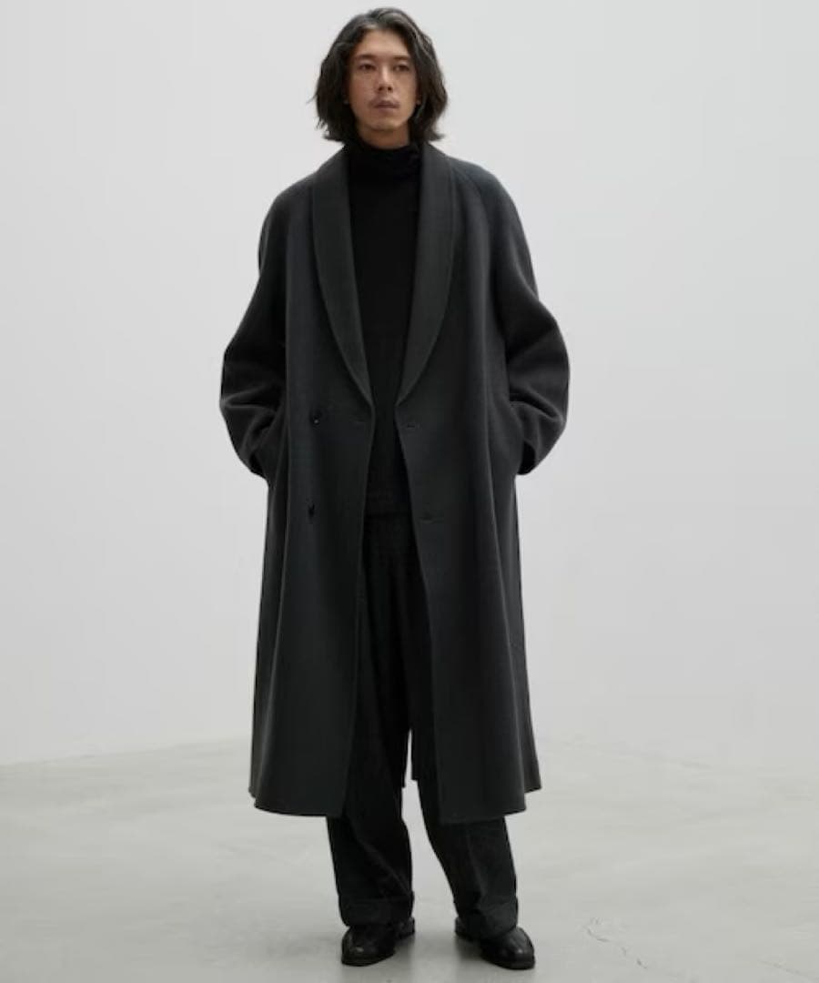 ジャケット・アウター LIDNM Super 140s SHAWL COLLAR CAPE COAT